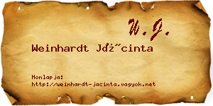 Weinhardt Jácinta névjegykártya